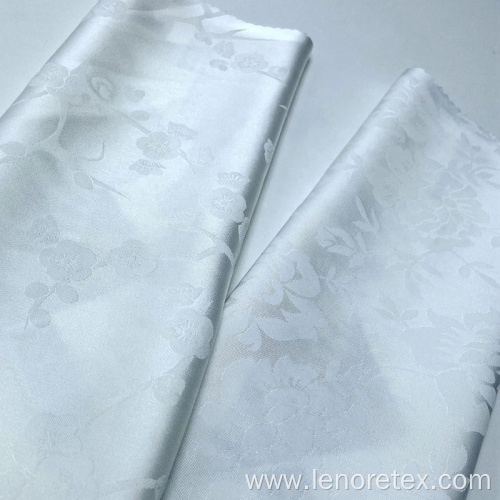 Polyester Stretch 50D Woven Matte Satin Jacquard Fabric